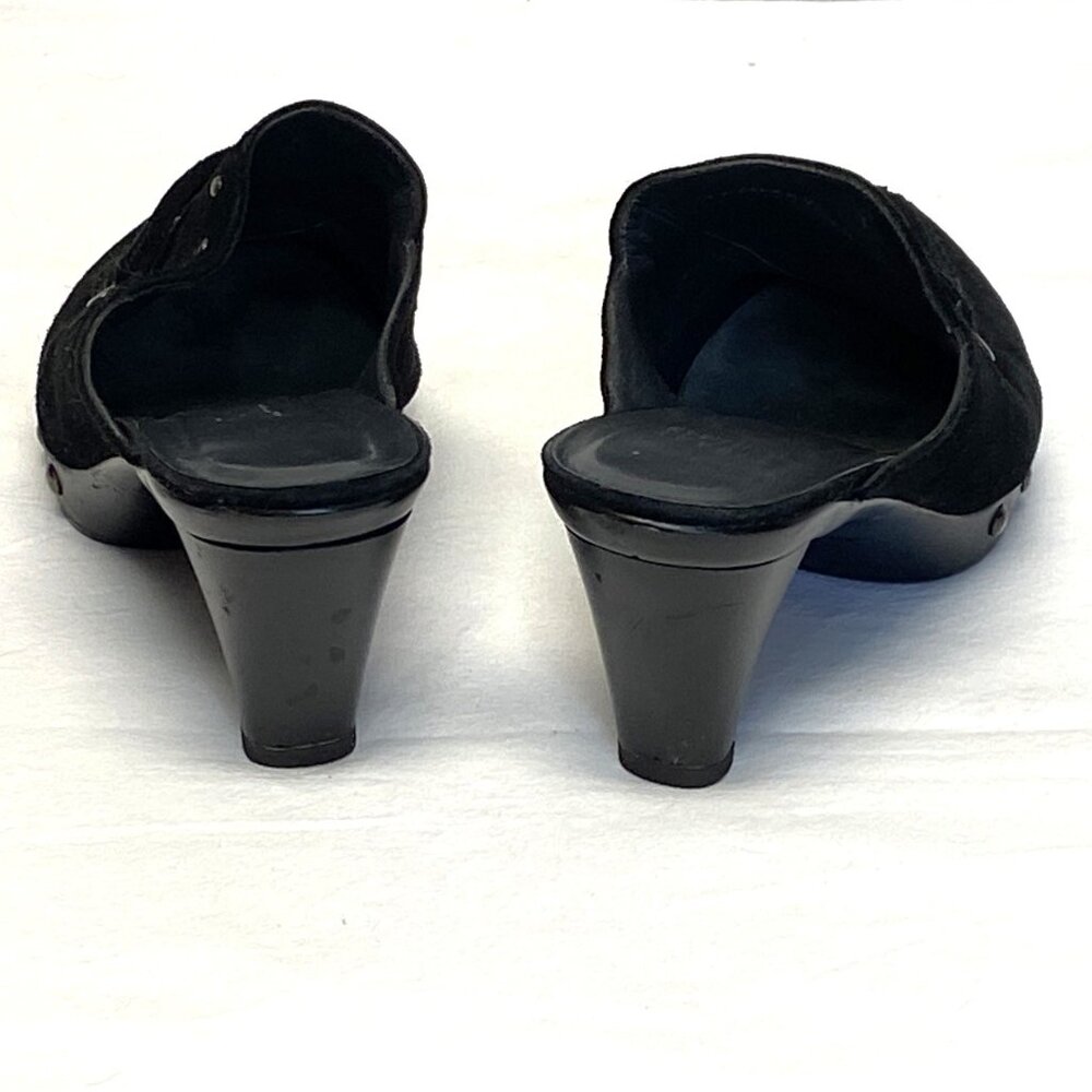 Stuart Weitzman Black Suede Studded Tassel Clog M… - image 7